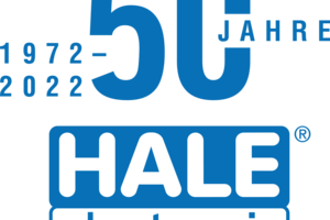 Logo "50 Jahre HALE electronic"